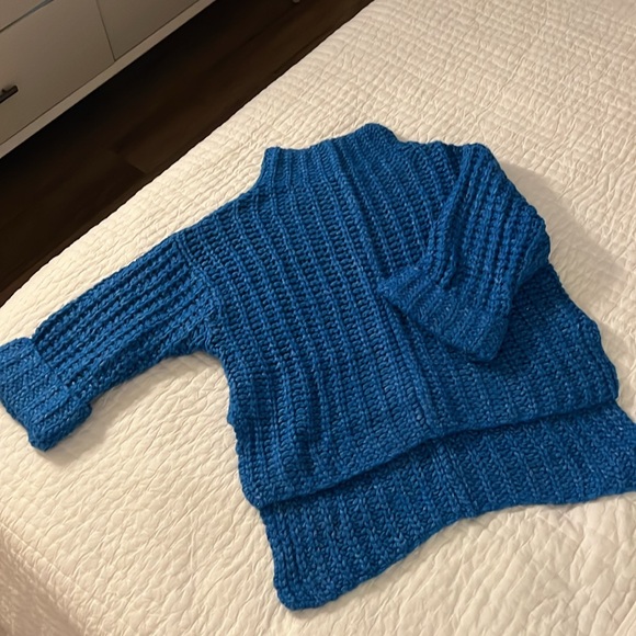 Anthropologie Chunky Blue Sweater - Picture 2 of 6